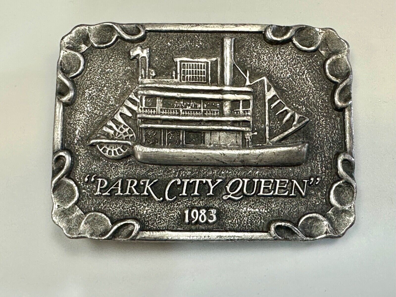 Park City Queen River Boat - Vintage Collectable art Belt Buckle Michael Rycker