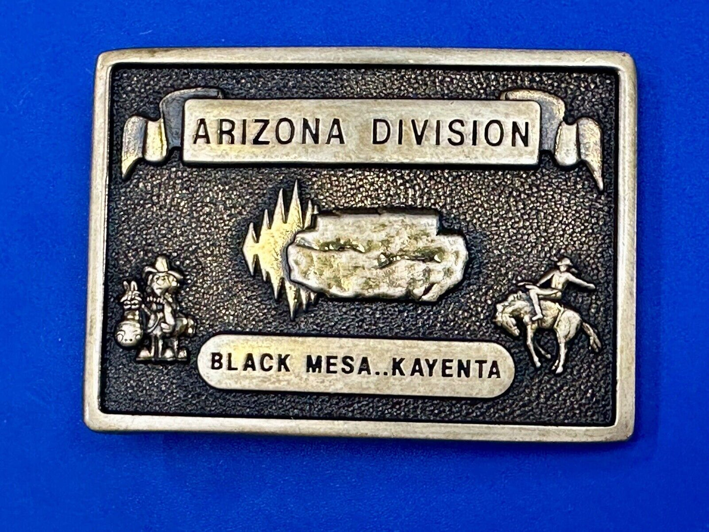 Arizona Division Black Mesa Keyenta Vintage Solid Brass BTS  belt buckle
