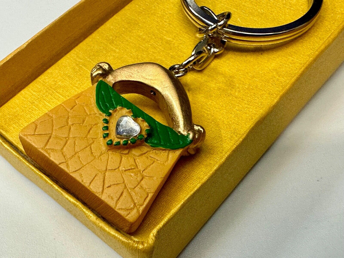 Adorable multicolor Purse with heart Fashioncraft Keychain - Key Ring Chain