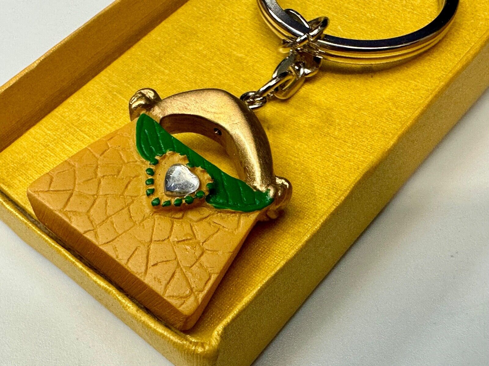 Adorable multicolor Purse with heart Fashioncraft Keychain - Key Ring Chain