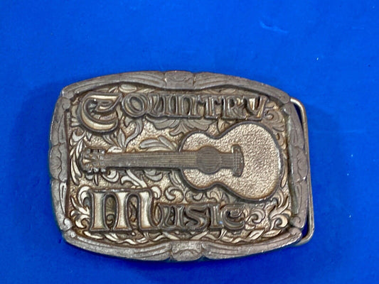 Vintage  -Buckles Of America Masterpiece  Country Music - Guitar Belt Buckle 