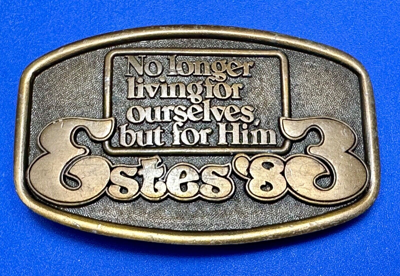 2 Corinthians, Estes 83 no longer living for ourselves, but for him belt buckle