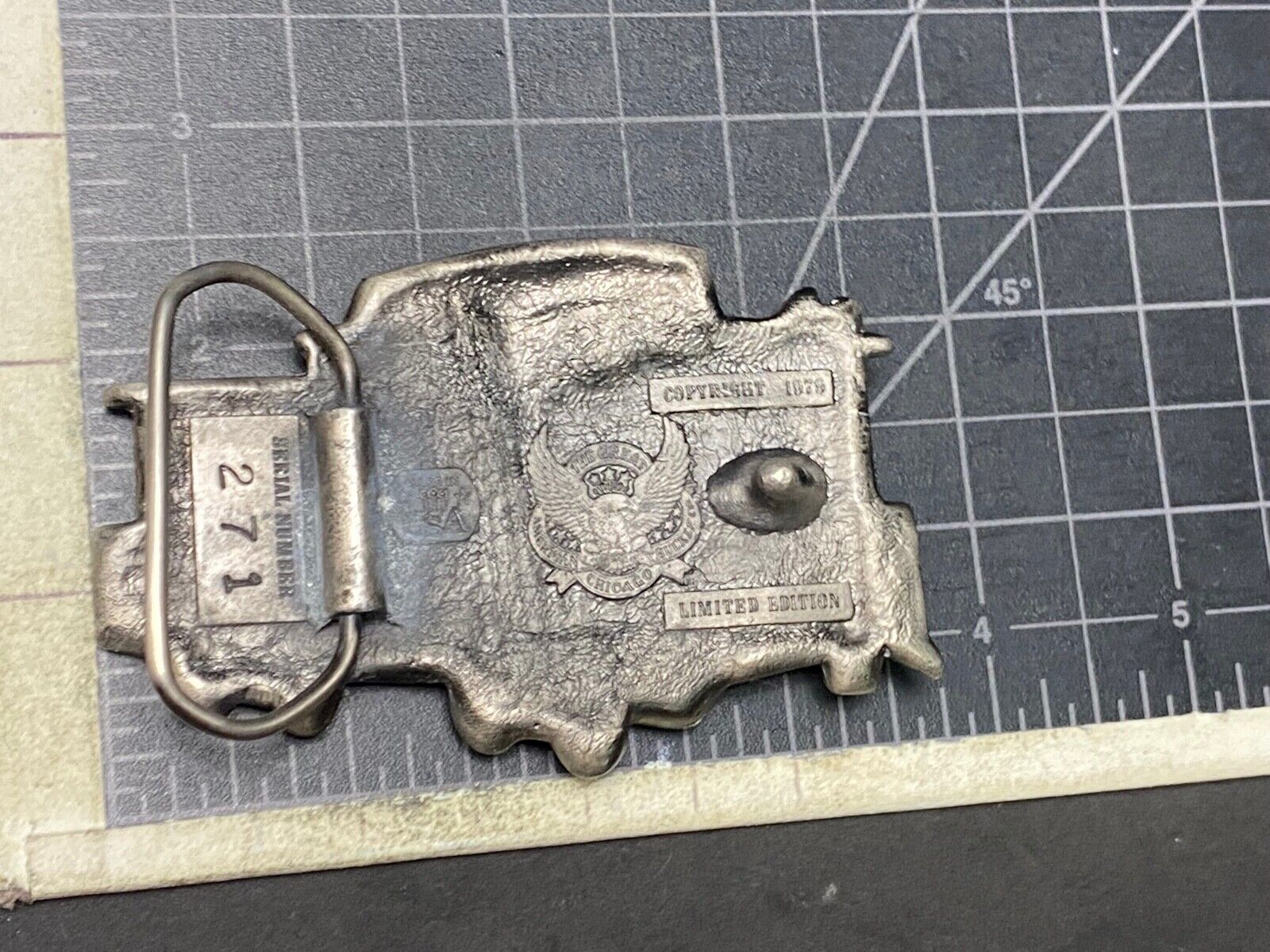 Train Caboose Collectors Belt Buckle Great American Buckle Co 1979 Made USA