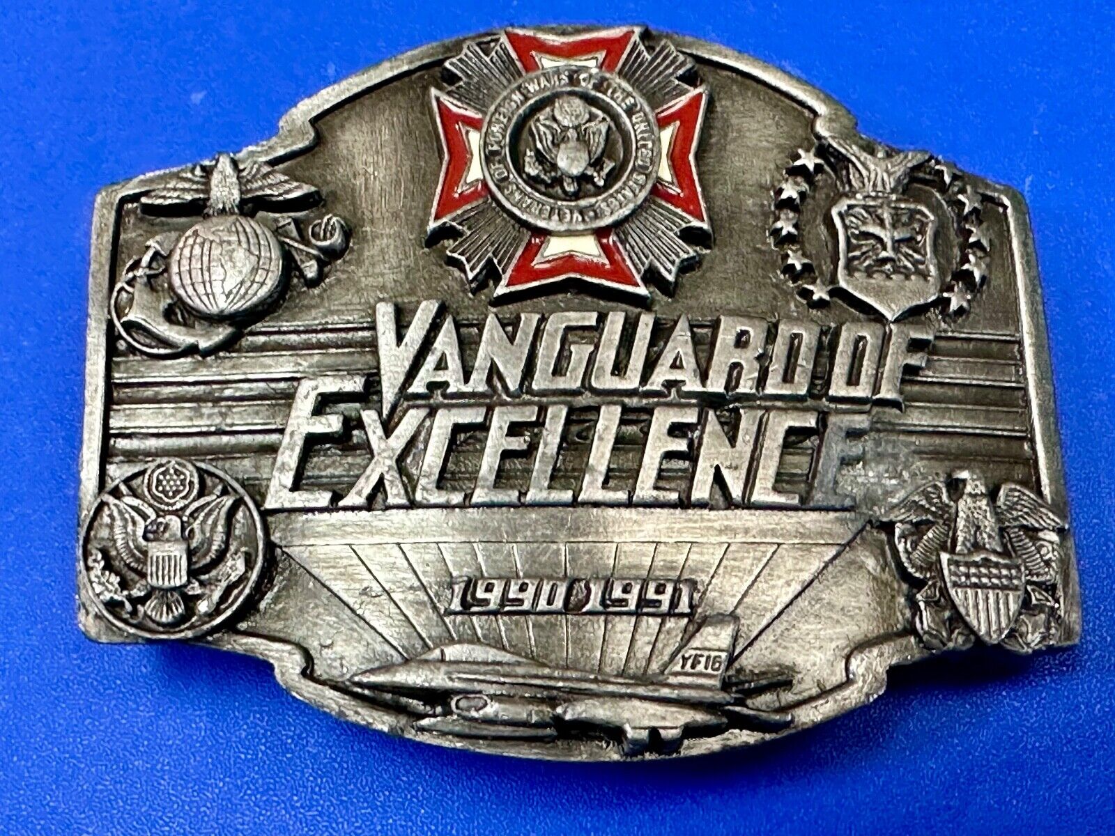 VFW Foreign Wars Veterans Vtg. Vanguard Excellence Award Siskiyou Belt Buckle
