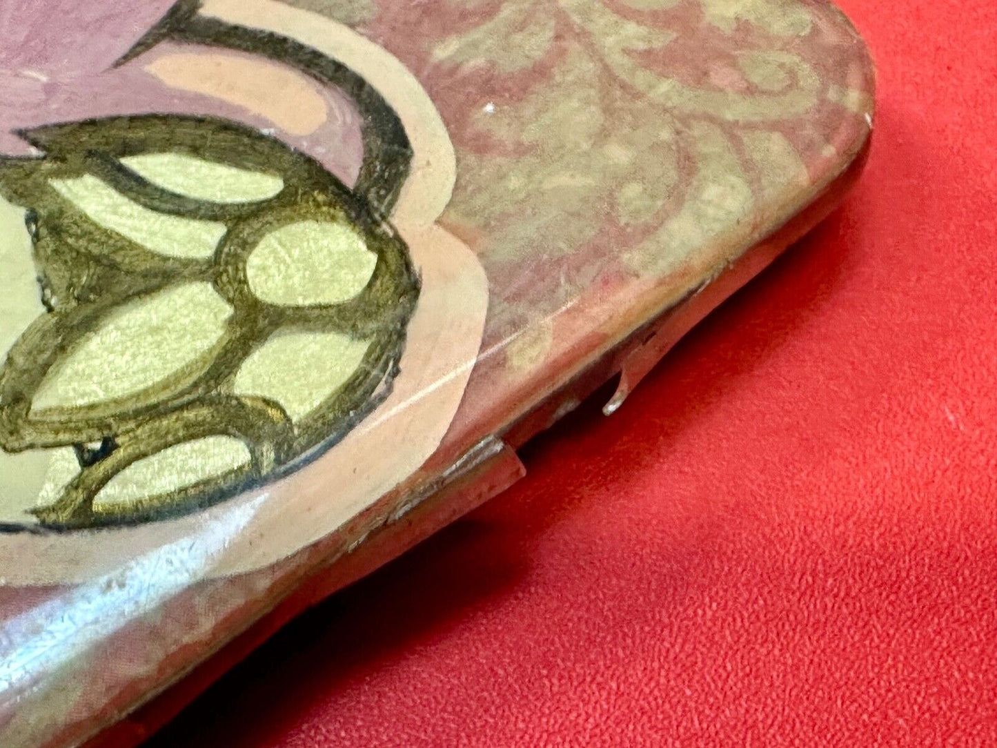 Vintage HEART with wings Mexican Collage belt buckle by artisan Nikki Zabicki