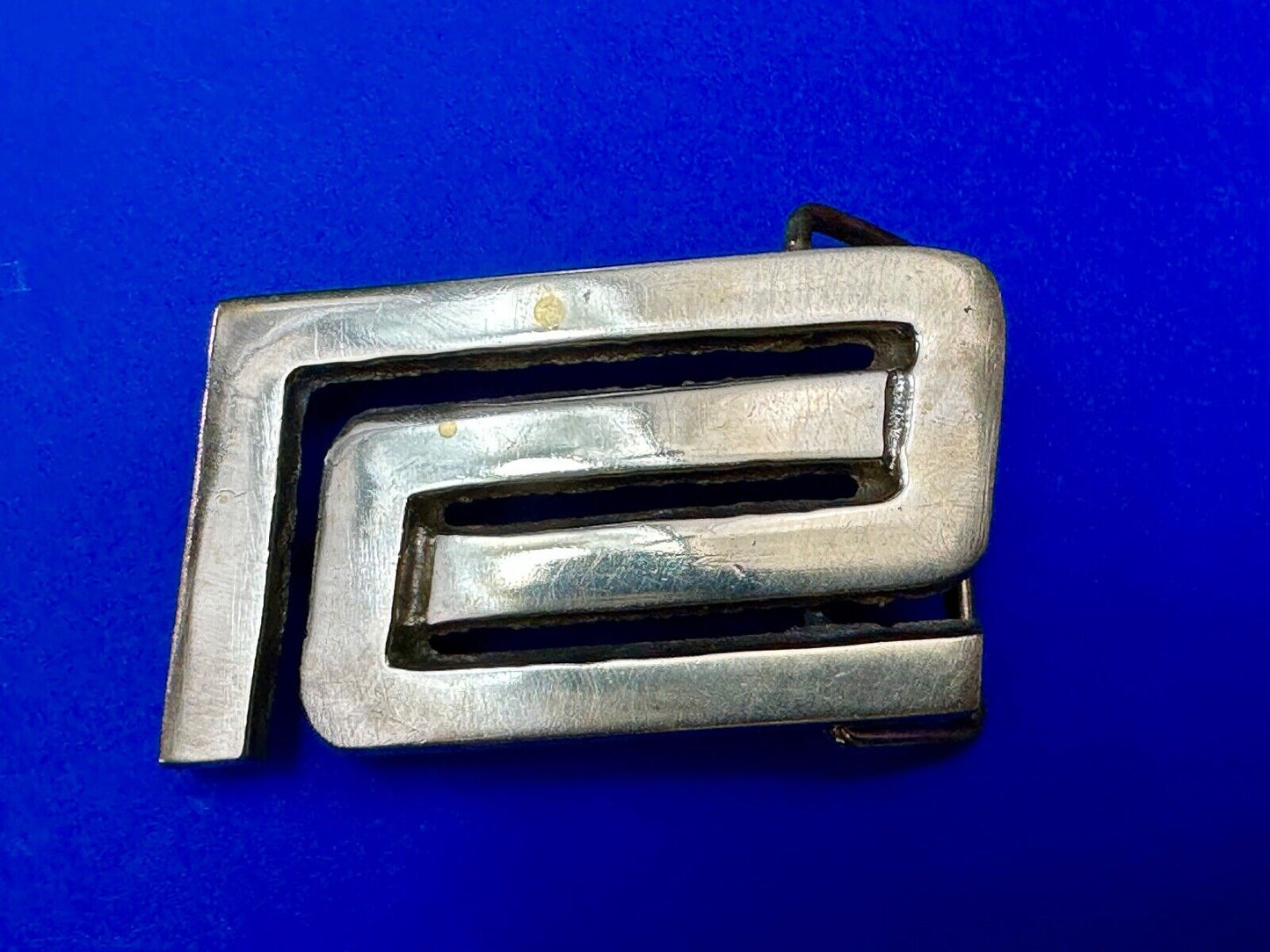 Abstract Design R Company Emblem? Vintage  Solid Brass Belt Buckle