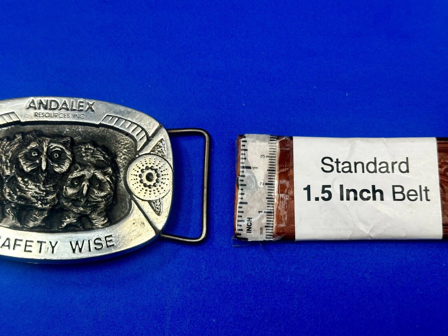 Andalex Resources Inc Safety Wise Night Owl Vintage Gary Prazen Belt Buckle