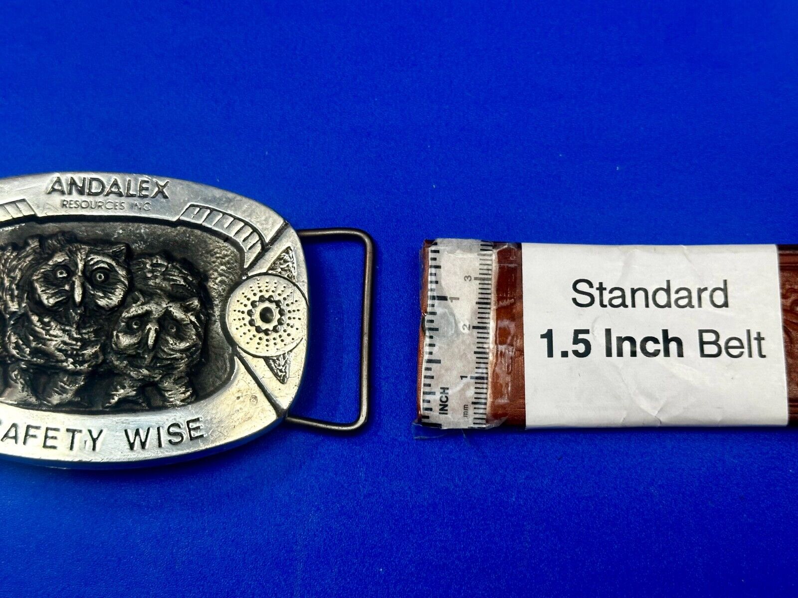 Andalex Resources Inc Safety Wise Night Owl Vintage Gary Prazen Belt Buckle