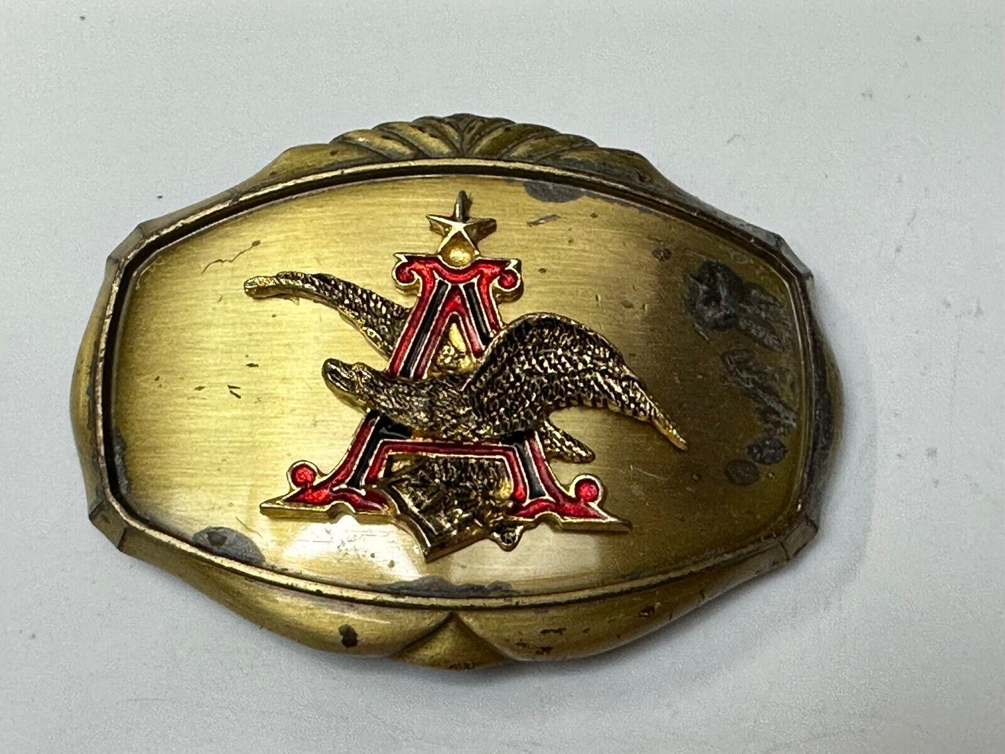ANHEUSER BUSCH Vintage 1978 Beer Collectors Brewery Raintree Belt Buckle