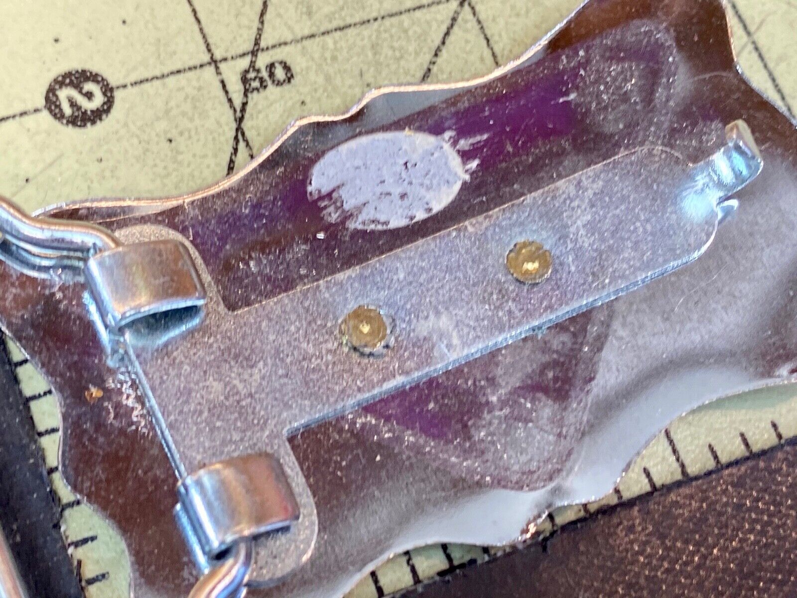 Horse Head Through Lucky Horse Shoe On Mirrored Mixed Metal Belt Buckle 