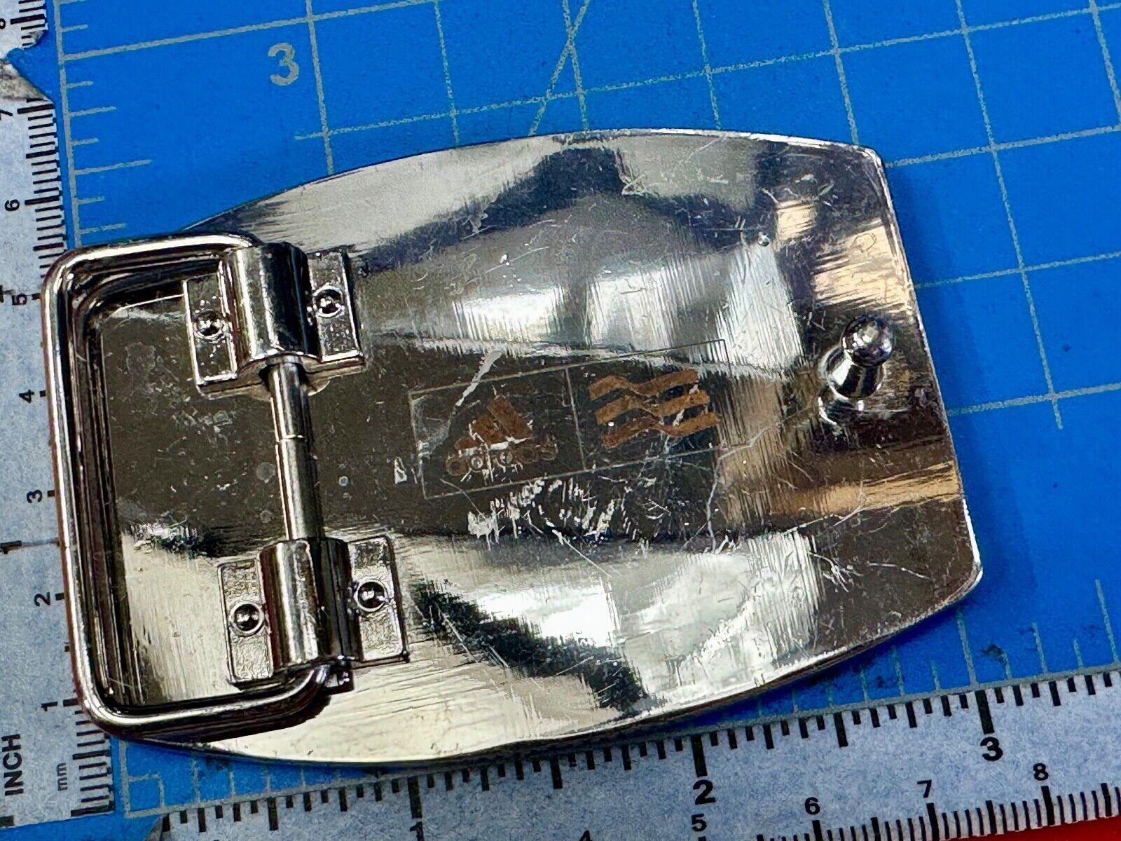 ADIDAS Silver color SHOE Footwear Co Running Golf Trophy striped belt buckle