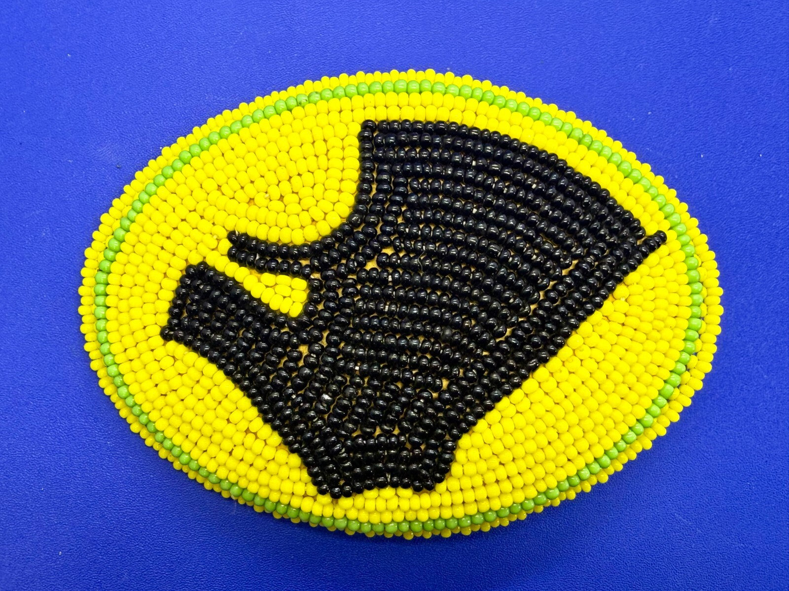 Bead Native American Indian Artisan Made Vintage  Belt Buckle