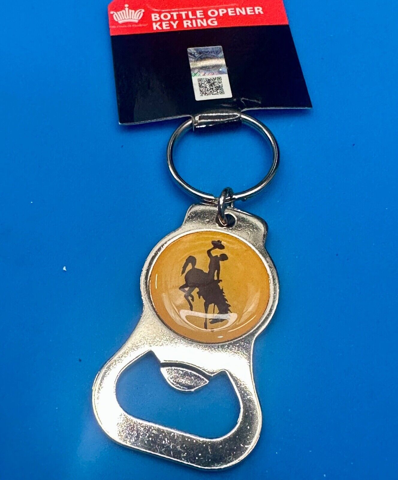 University of Wyoming Cowboys Bottle Opener Keychain Key Ring by Aminco