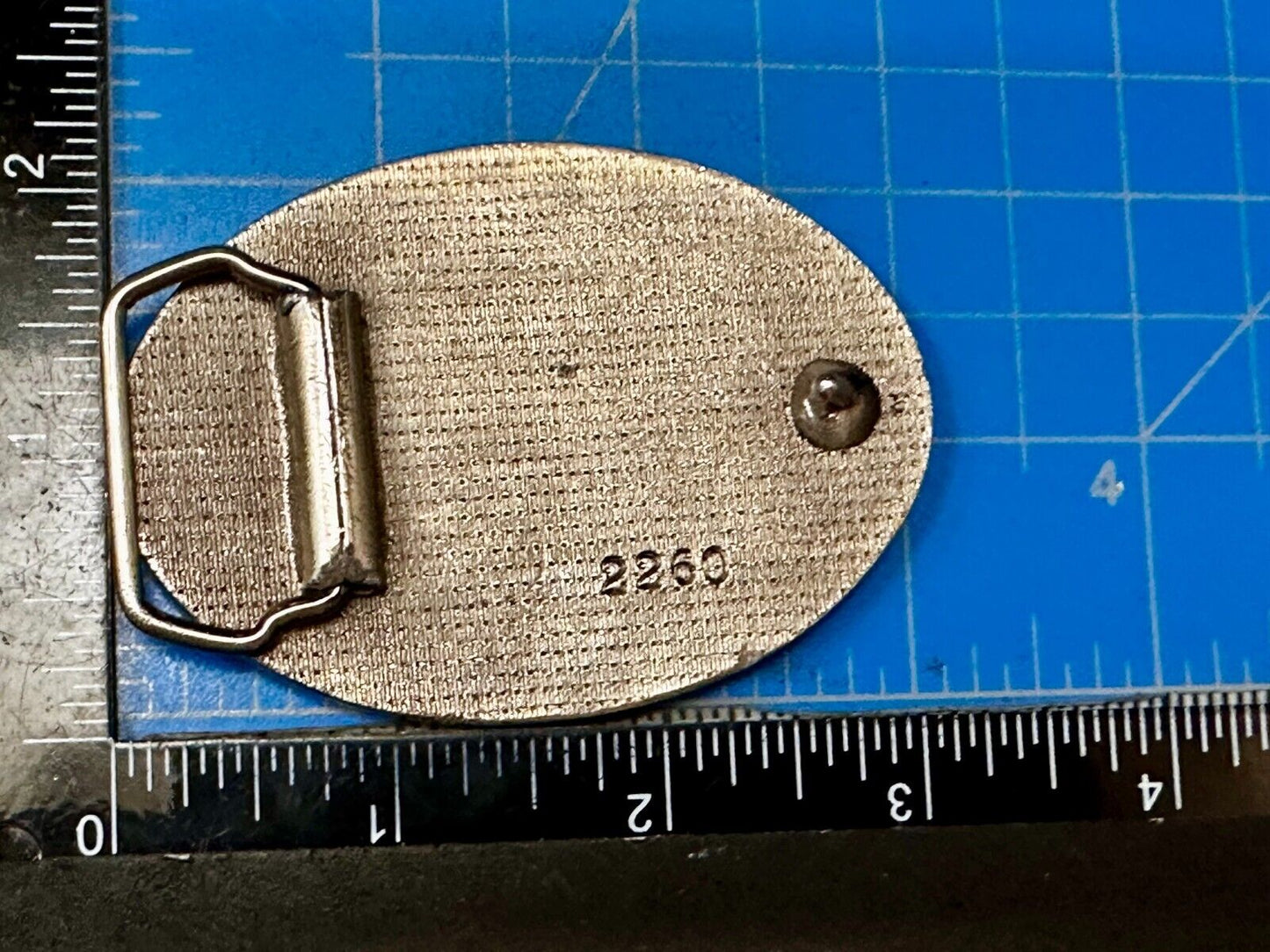 US Navy Fighter Jet Battleship Blue Anchor Vintage 3" Wide Belt Buckle #2260