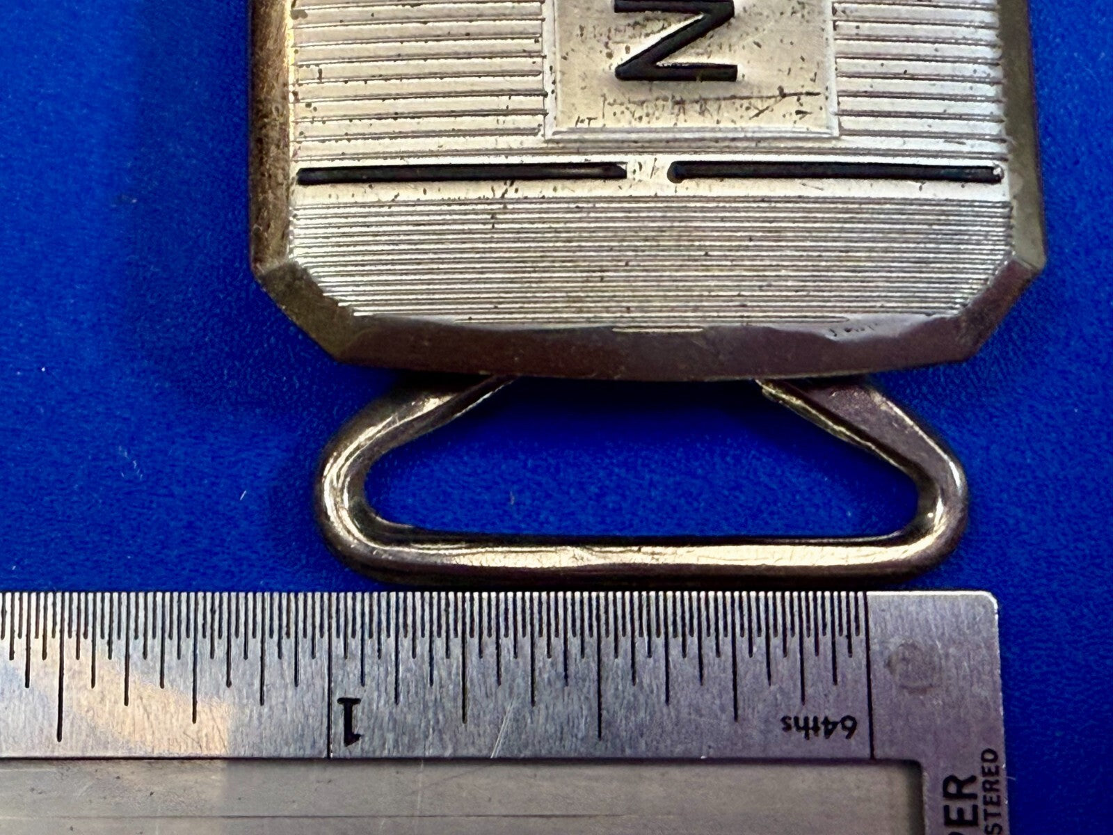 Antique Custom Letter Initial N Monogram Silver Plate Pioneer Belt Buckle