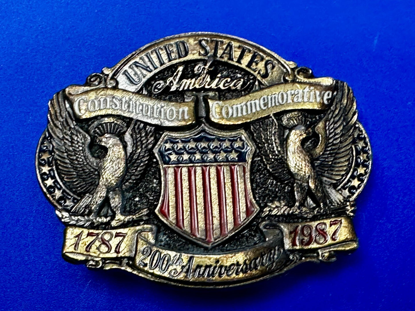 United States of America Constitution Commemorate 200th Anniversary Belt Buckle