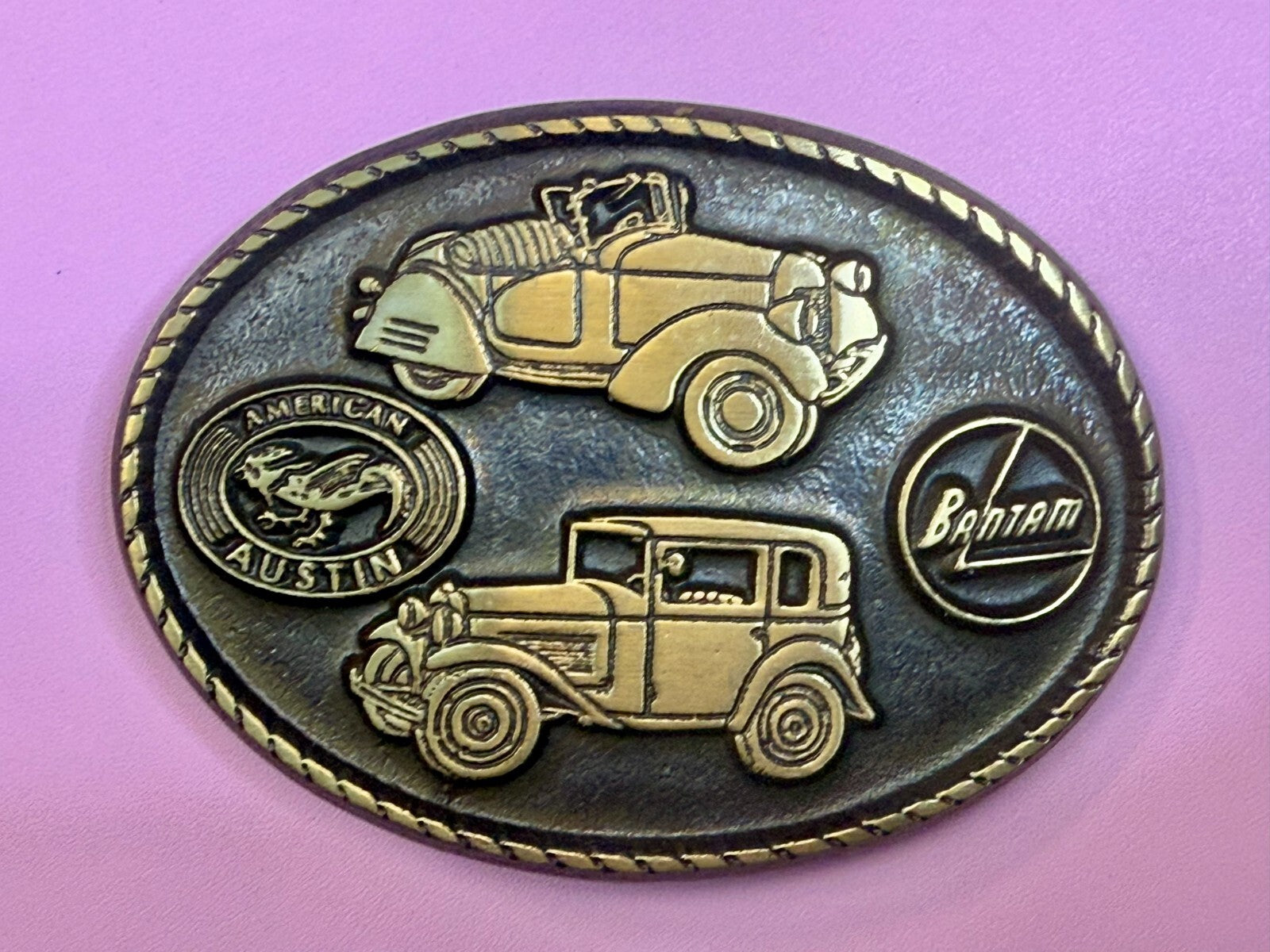 American Bantam Austin Classic Car Automobile Collectors Vintage NOS Belt Buckle