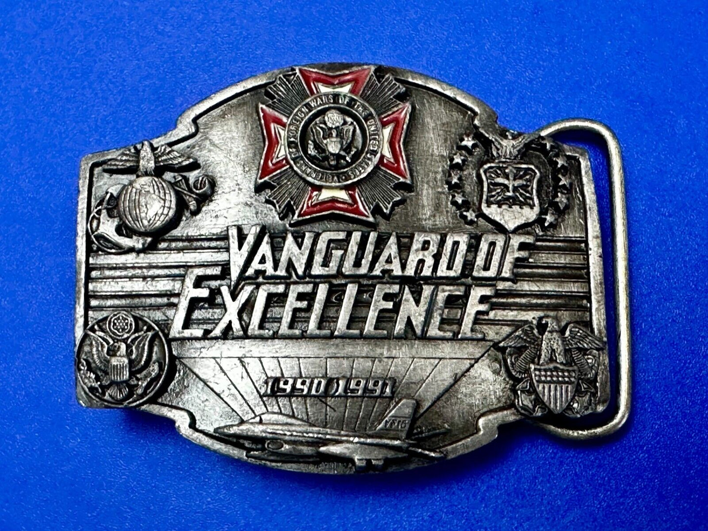 Vanguard of Excellence Veterans of Foreign Wars VFW 1990's Belt Buckle