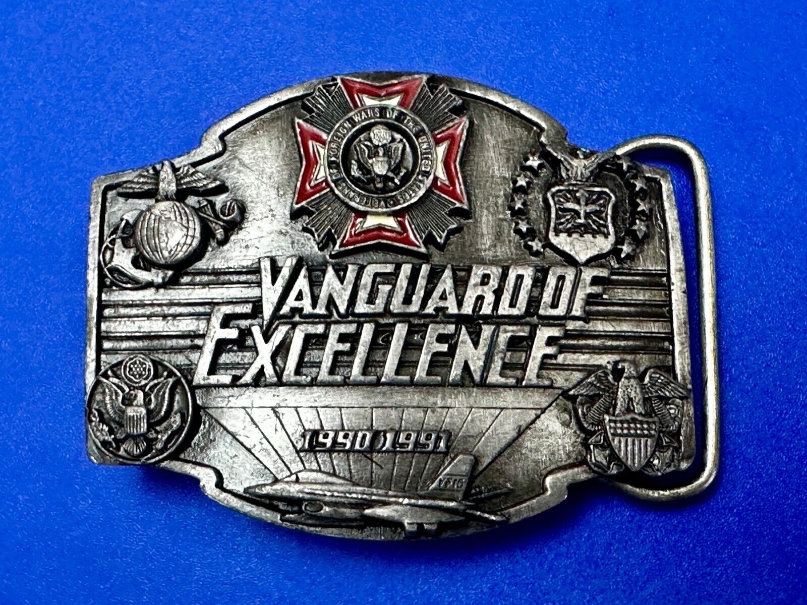 Vanguard of Excellence Veterans of Foreign Wars VFW 1990's Belt Buckle