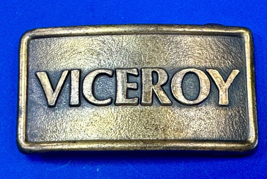 Viceroy Cigarettes Advertising Promo Loyalty Vintage Brass Tone Belt Buckle