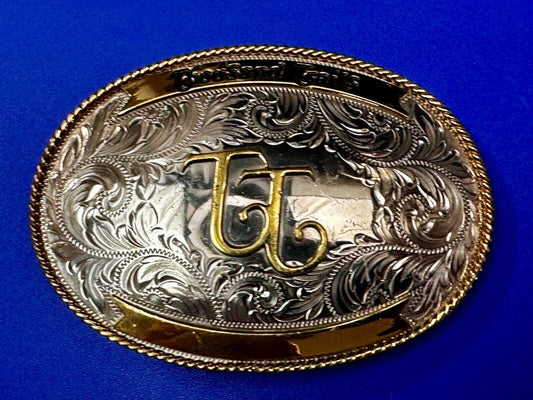 TT Thousand Trails Trophy Style Montana Silversmith Engravable Belt Buckle