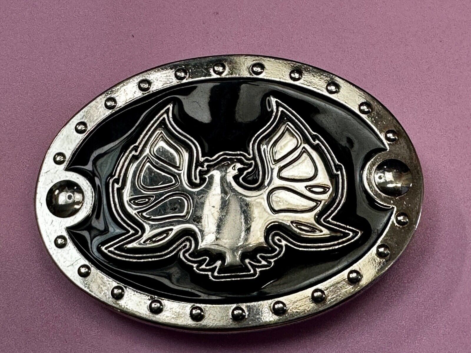 American Pride Flying  Patriotic Bald Eagle Black & Silver Color Belt Buckle