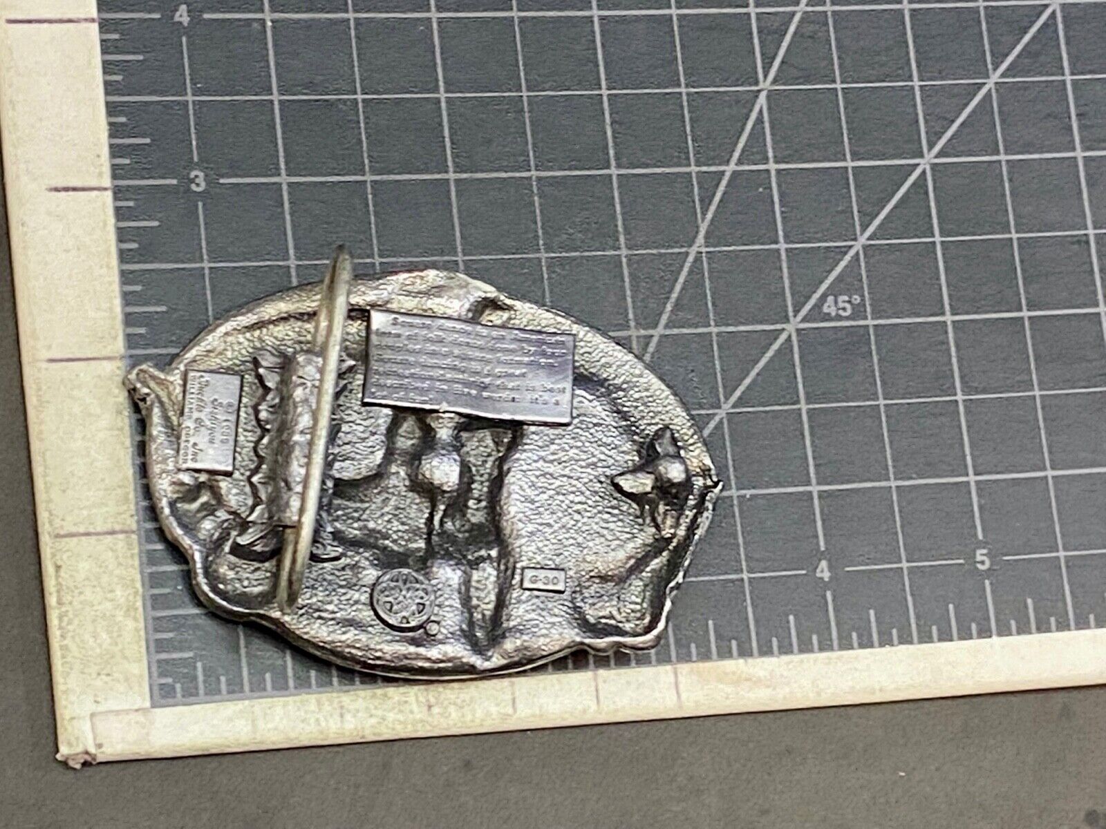 Vintage 1980'S Romantic Couple Square Dancing Music Belt Buckle By Siskiyou 