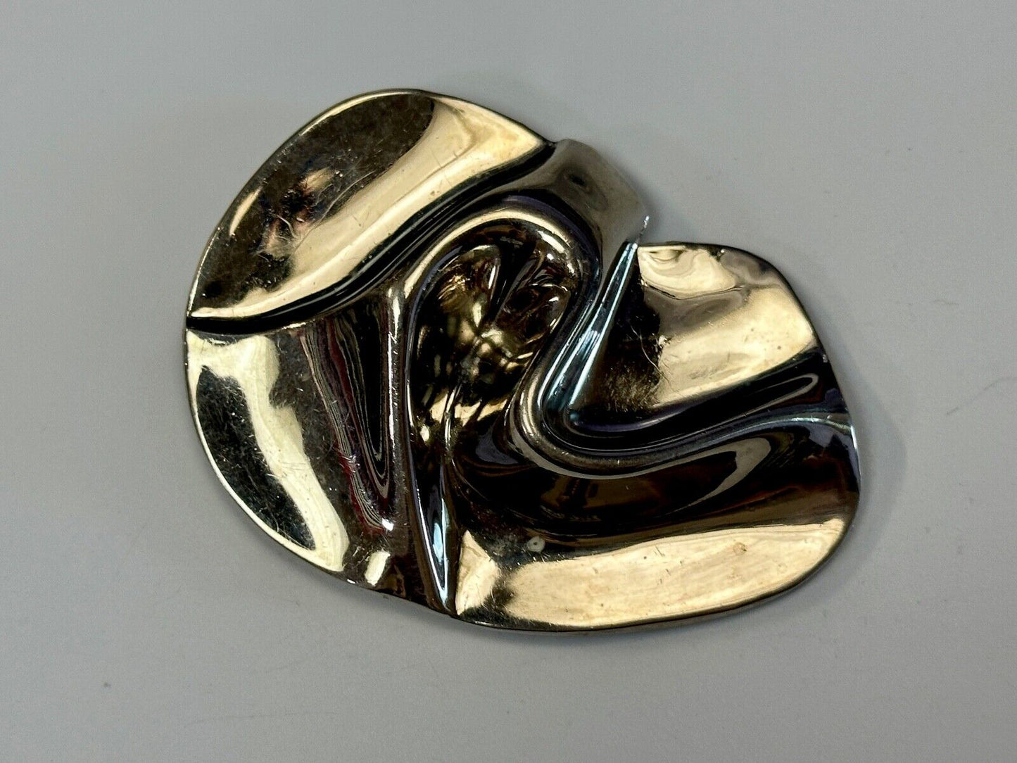 Abstract Silver tone Knot Belt Slide Buckle slide by Charmant Beverly Hills