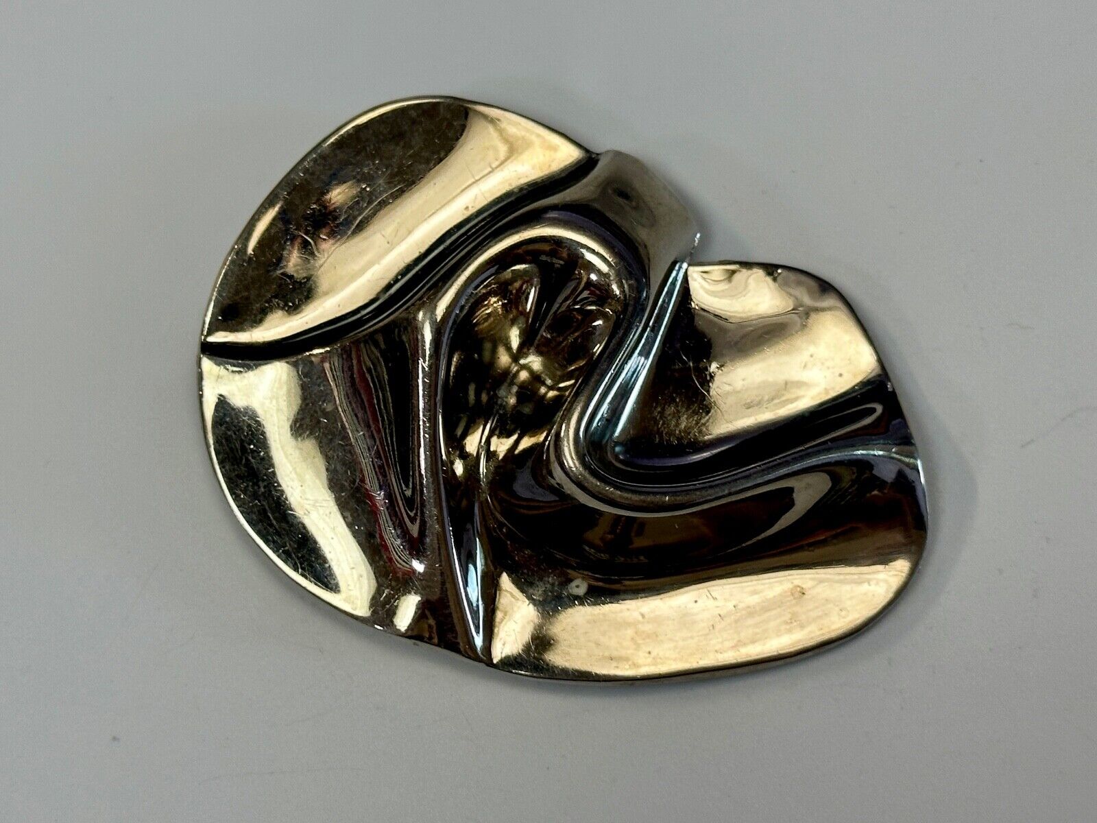 Abstract Silver tone Knot Belt Slide Buckle slide by Charmant Beverly Hills