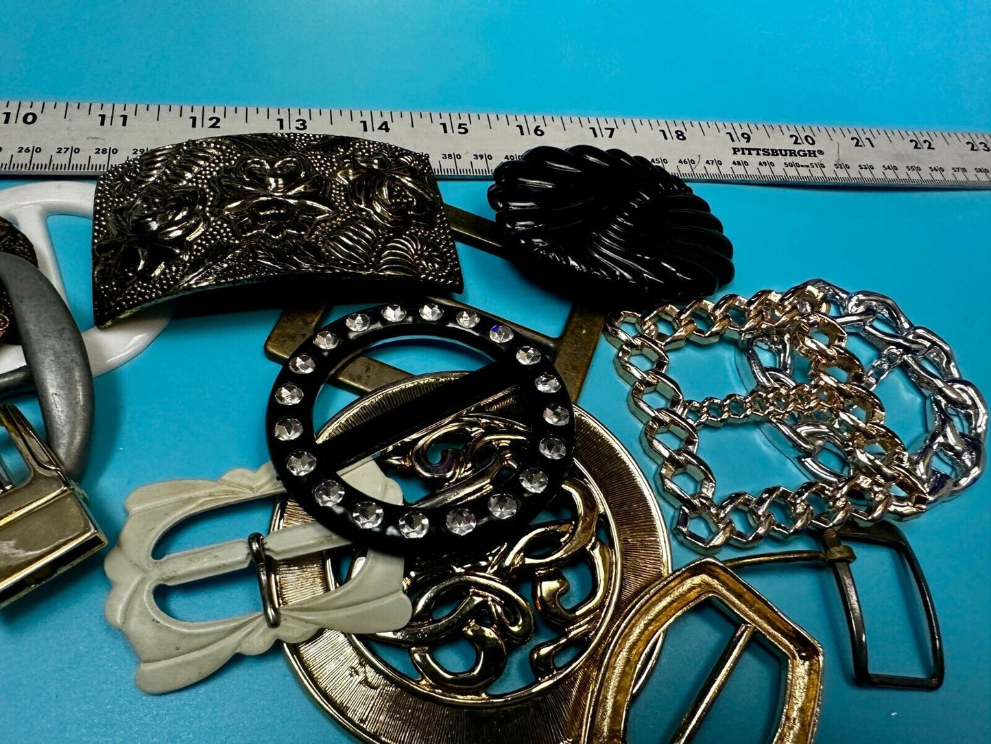 23 Vintage to Modern Scarf Slides Belt buckles -  Lot, Grab Bag - Resale Gifts!