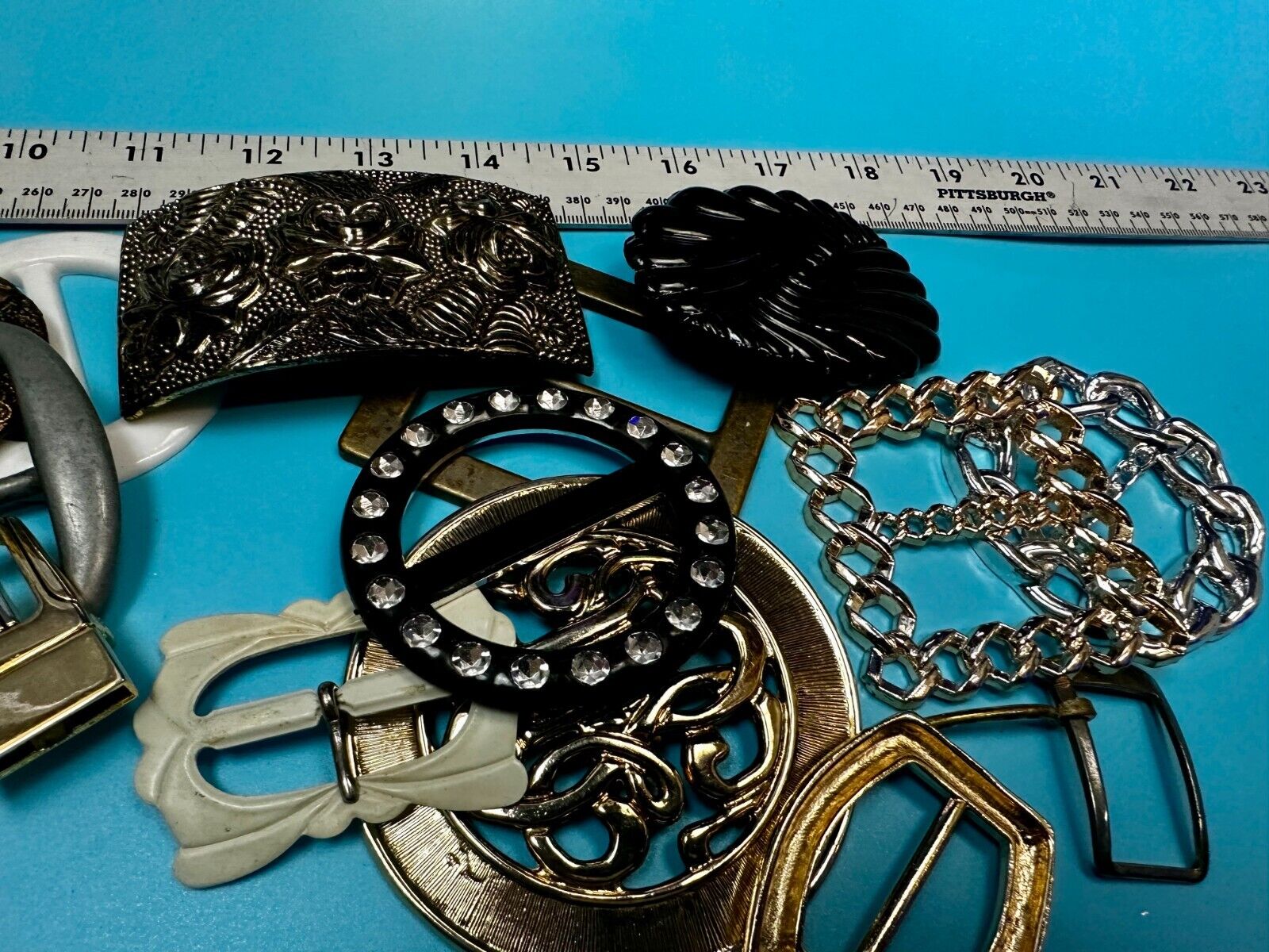 23 Vintage to Modern Scarf Slides Belt buckles -  Lot, Grab Bag - Resale Gifts!