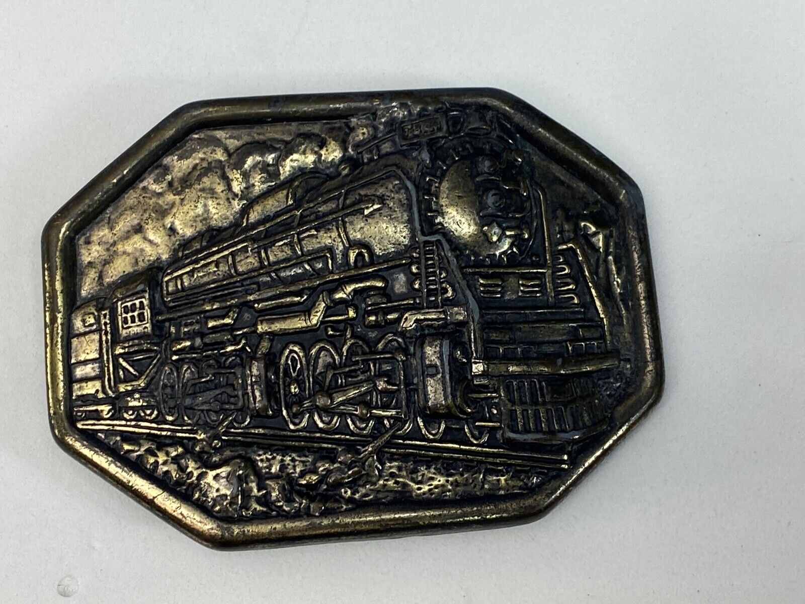 Vintage Avon Steam Train Locomotive Belt Buckle From The 1970S Very Detailed