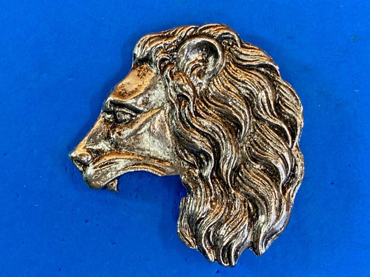 Vintage Lions Maine Figural Cut Out Head Bust Clip Belt Buckle 