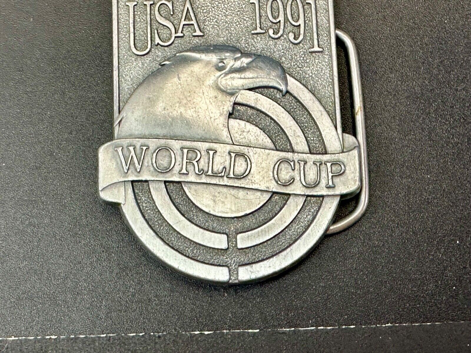 USA 1991 World Cup Eagle Soccer Target belt buckle