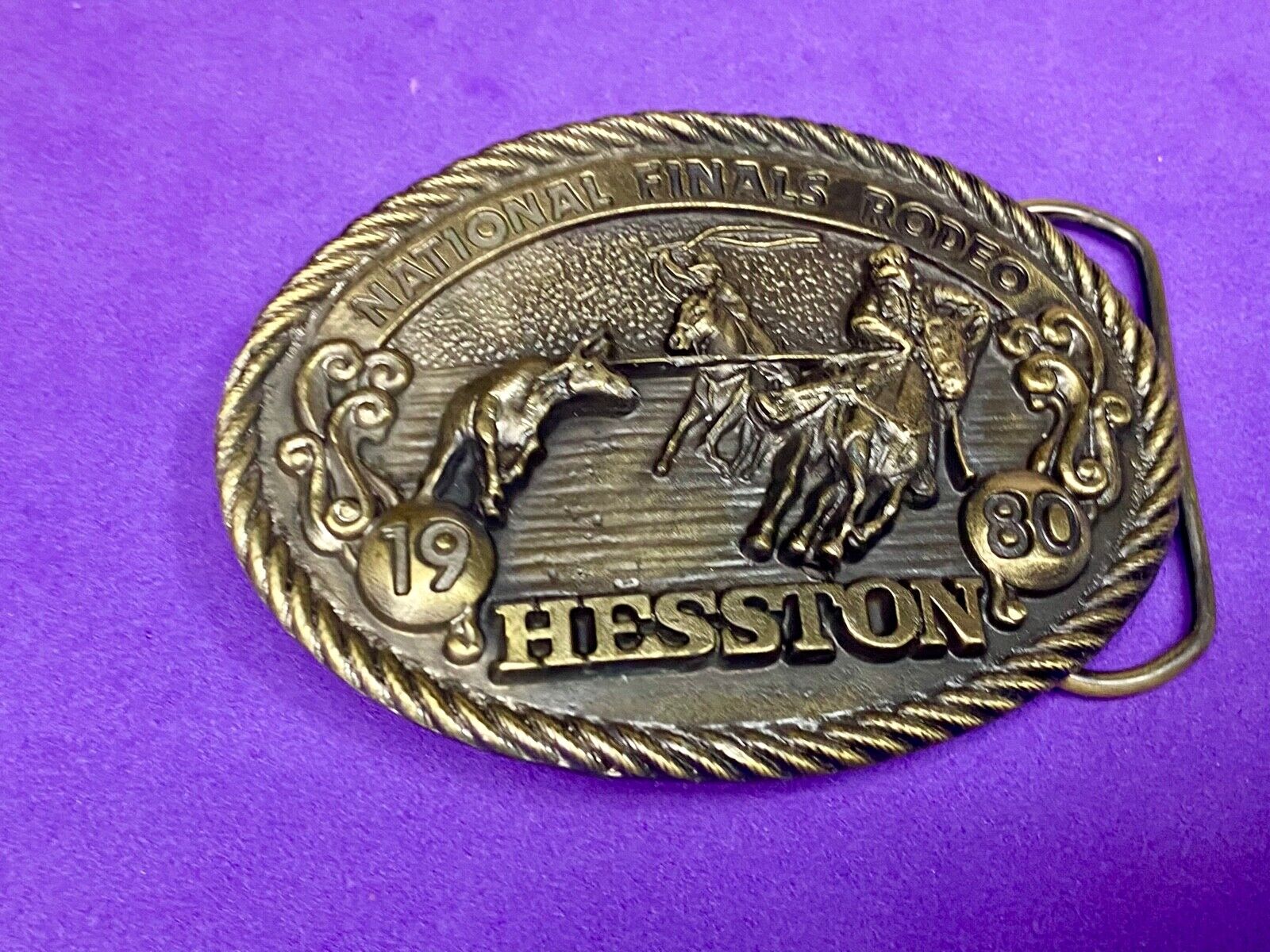 1980  Nfr Hesston Rodeo Finals, Limited Edition Collector's Belt Buckle