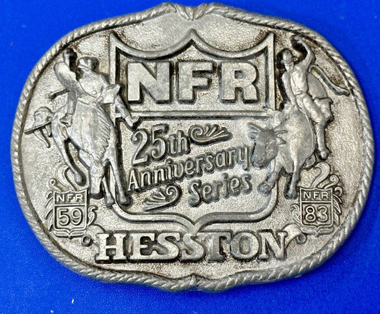 1983 Hesston National Finals Rodeo 25th Anniversary Adult Collectors Belt Buckle