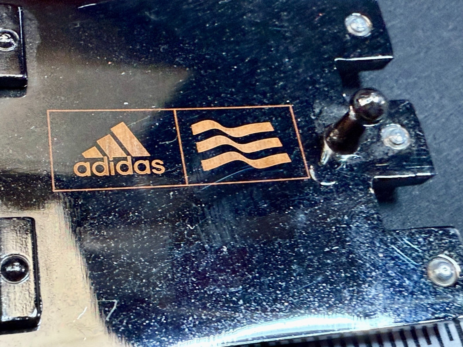 Adidas Golf Trophy Used Belt buckle - Orange on black stripes