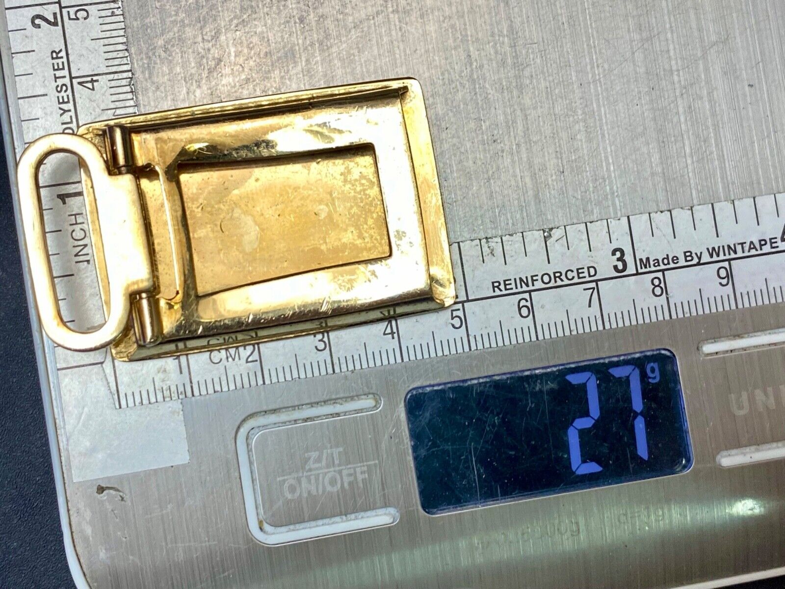 Vintage EOD Initials Make Monogram small formal dress belt buckle