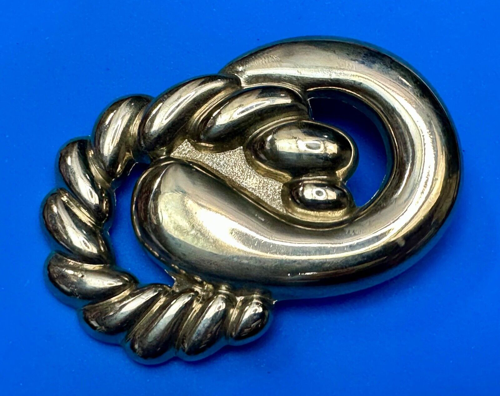 Abstract Infinity Loop Hippie Boho Silver Tone Vintage Belt Scarf Slide Buckle