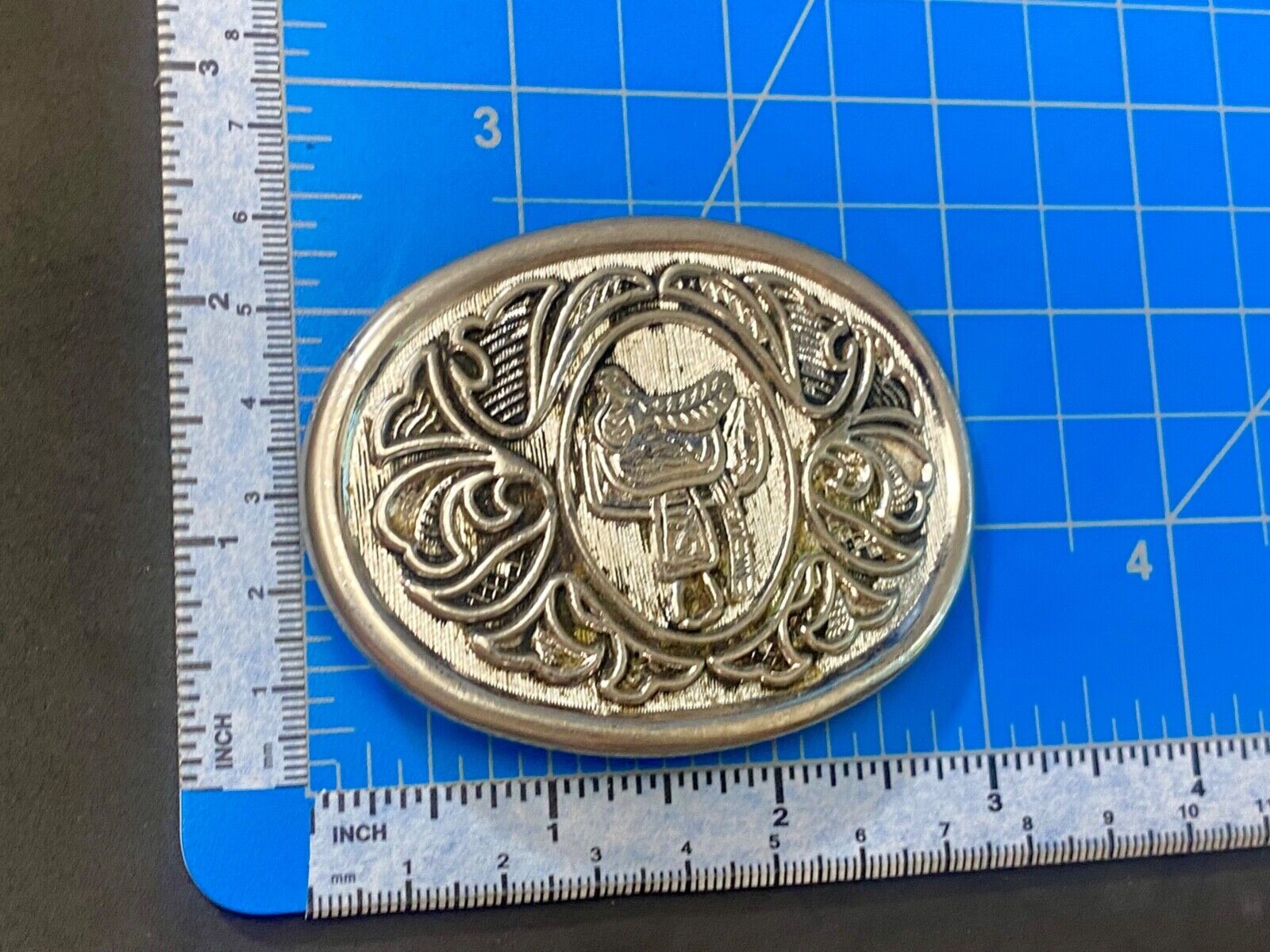 Avon Western Cowboys horse Saddle Vintage Belt Buckle - up to 1 1/2" belt