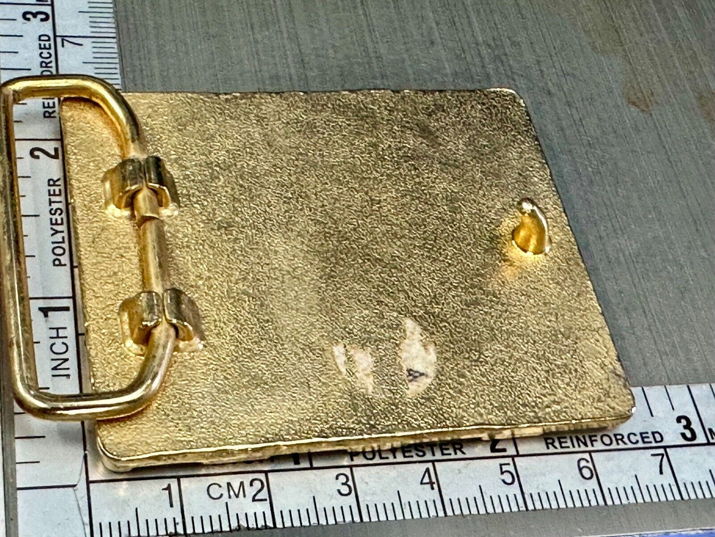 Vintage gold tone weave pattern formal replacement dress belt buckle