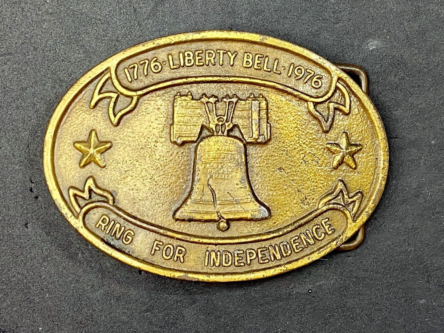 USA Liberty Bell Bicentennial Celebration ring for independence 76 belt buckle 