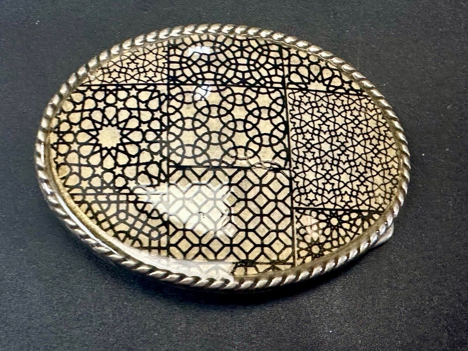 Trippy  Multi Pattern design  what I call retro wallpaper Belt Buckle by Ivan