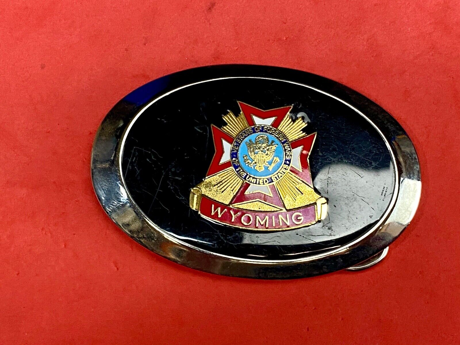 VFW VETERANS OF FOREIGN WARS -State of Wyoming Belt Buckle - Collector’s Piece