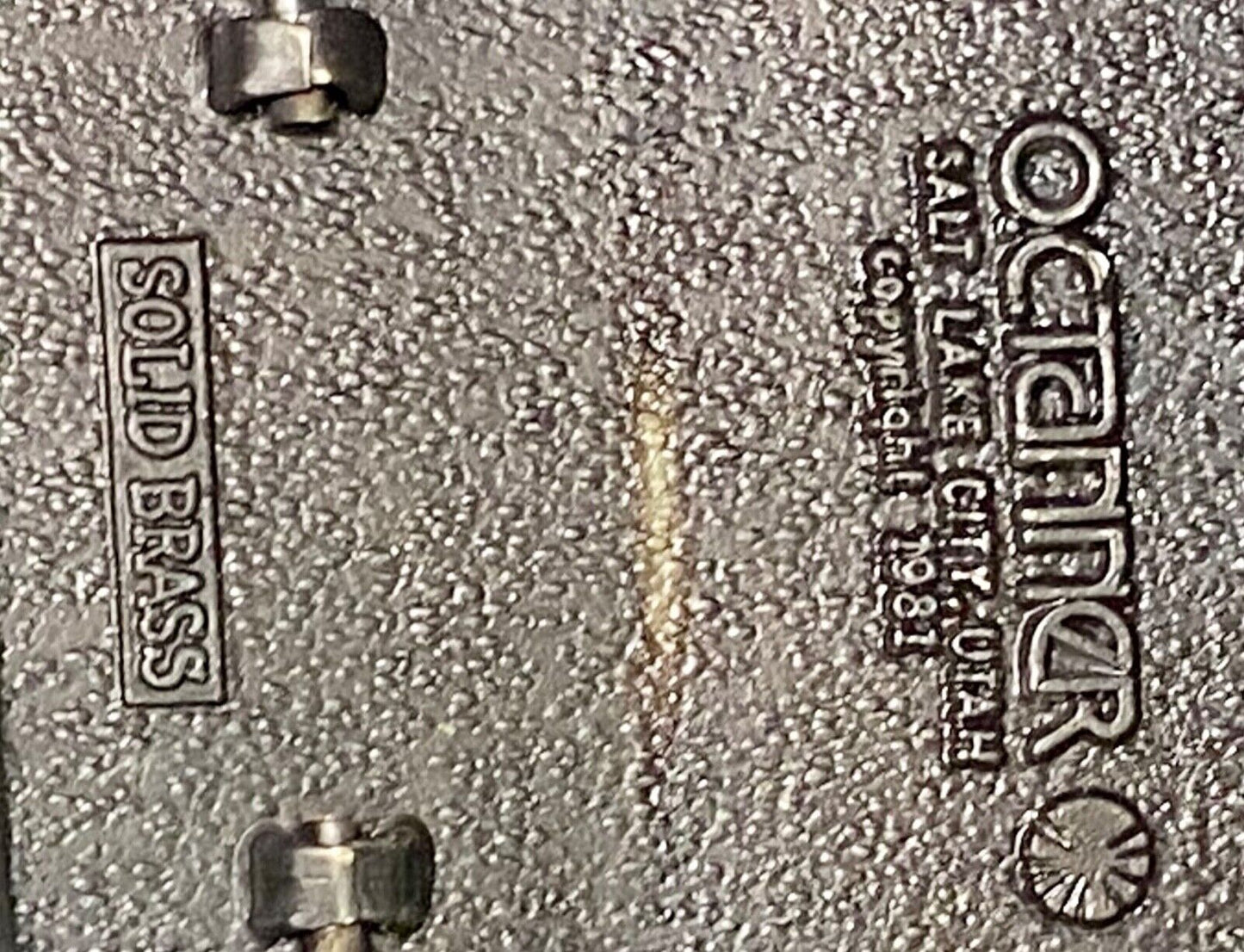 Verti line Aurora Pump belt buckle by OC Tanner Turbine pumps Co commemorative