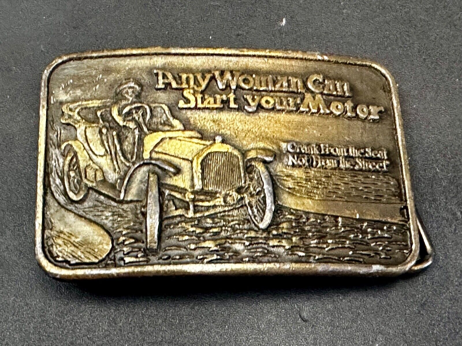 Any Woman Can Start Your Motor Crank From The Seat Novelty Belt Buckle