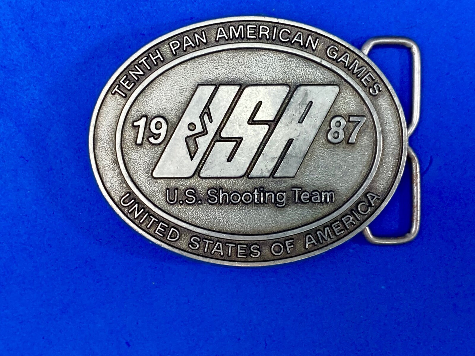 The Tenth Pan American Games 1987 Belt Buckle Pan Am Games Indianapolis 