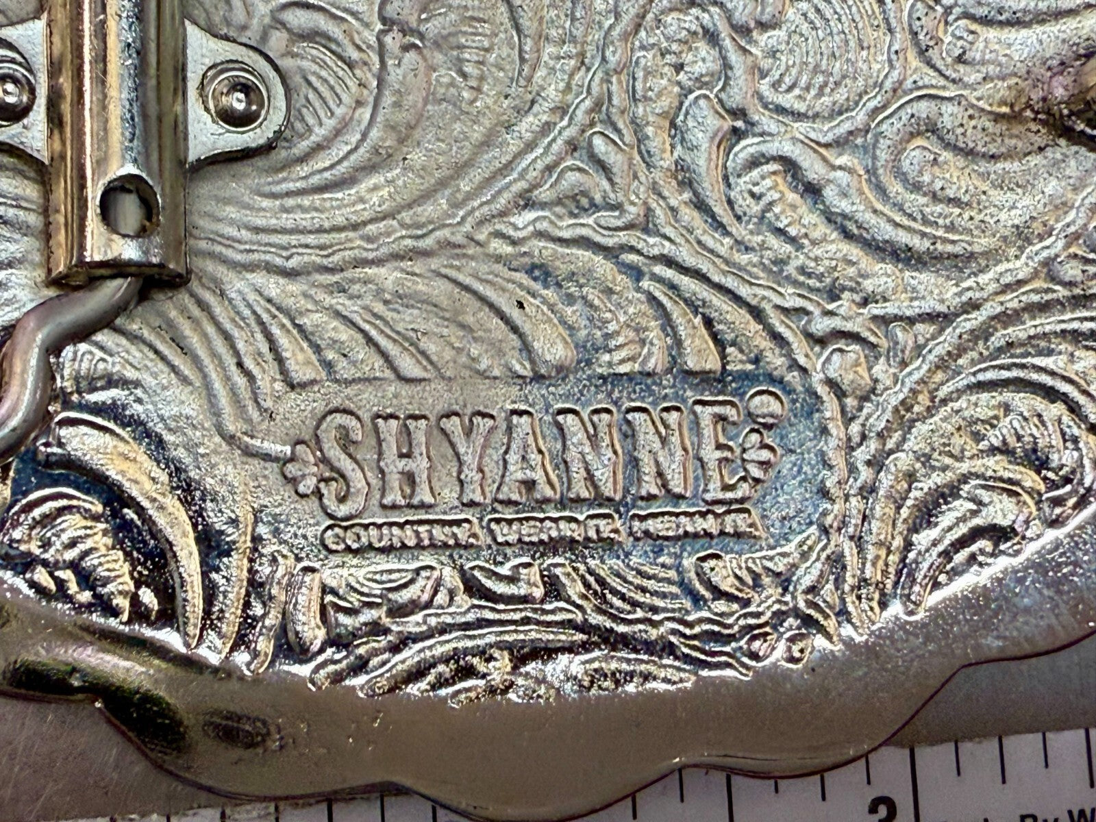 United States of America Flag Sliced Pattern on Western Belt Buckle by Shyanne