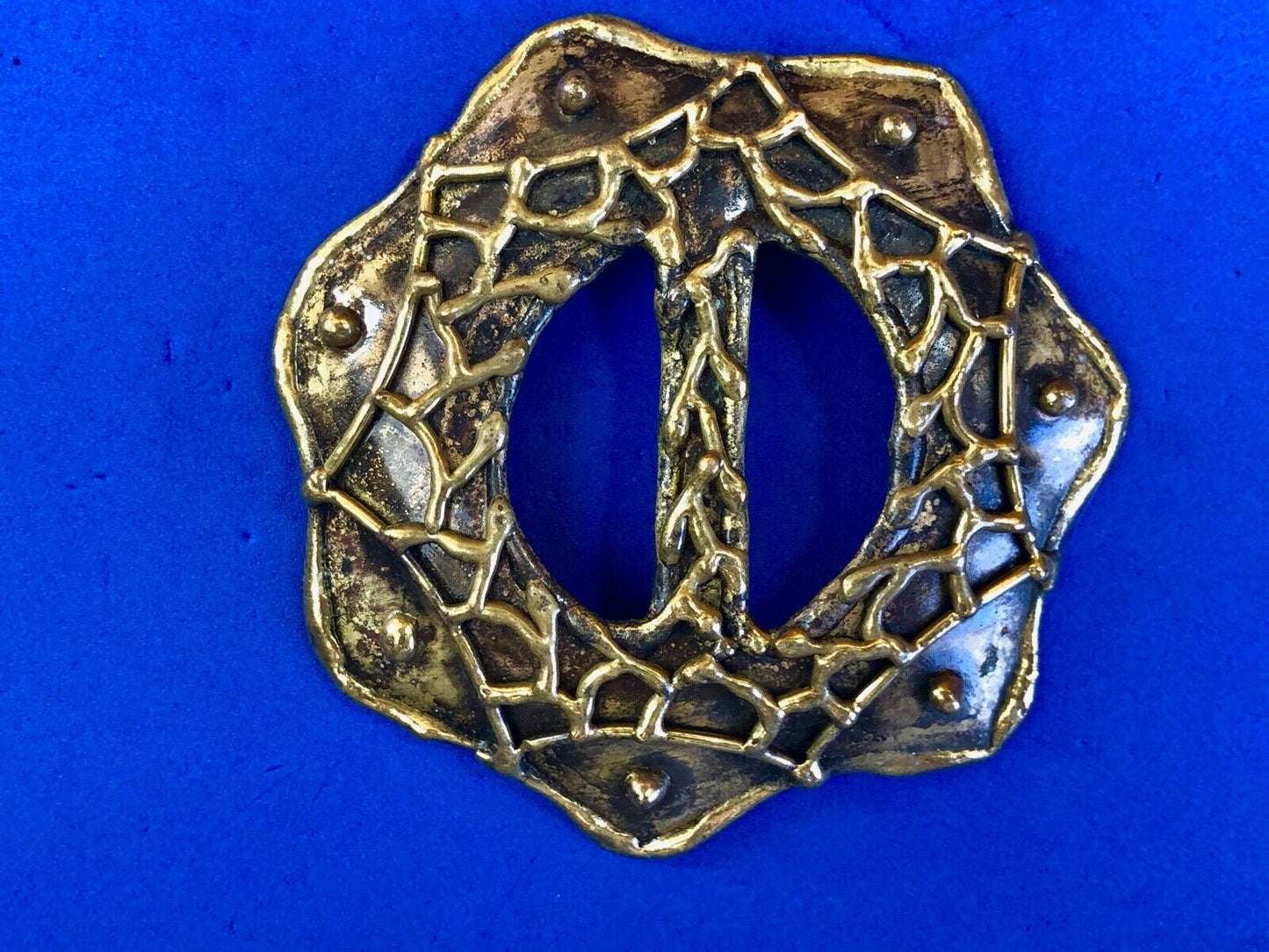 Unique Hobo Art Deco Star Pattern Artisan Belt Buckle 