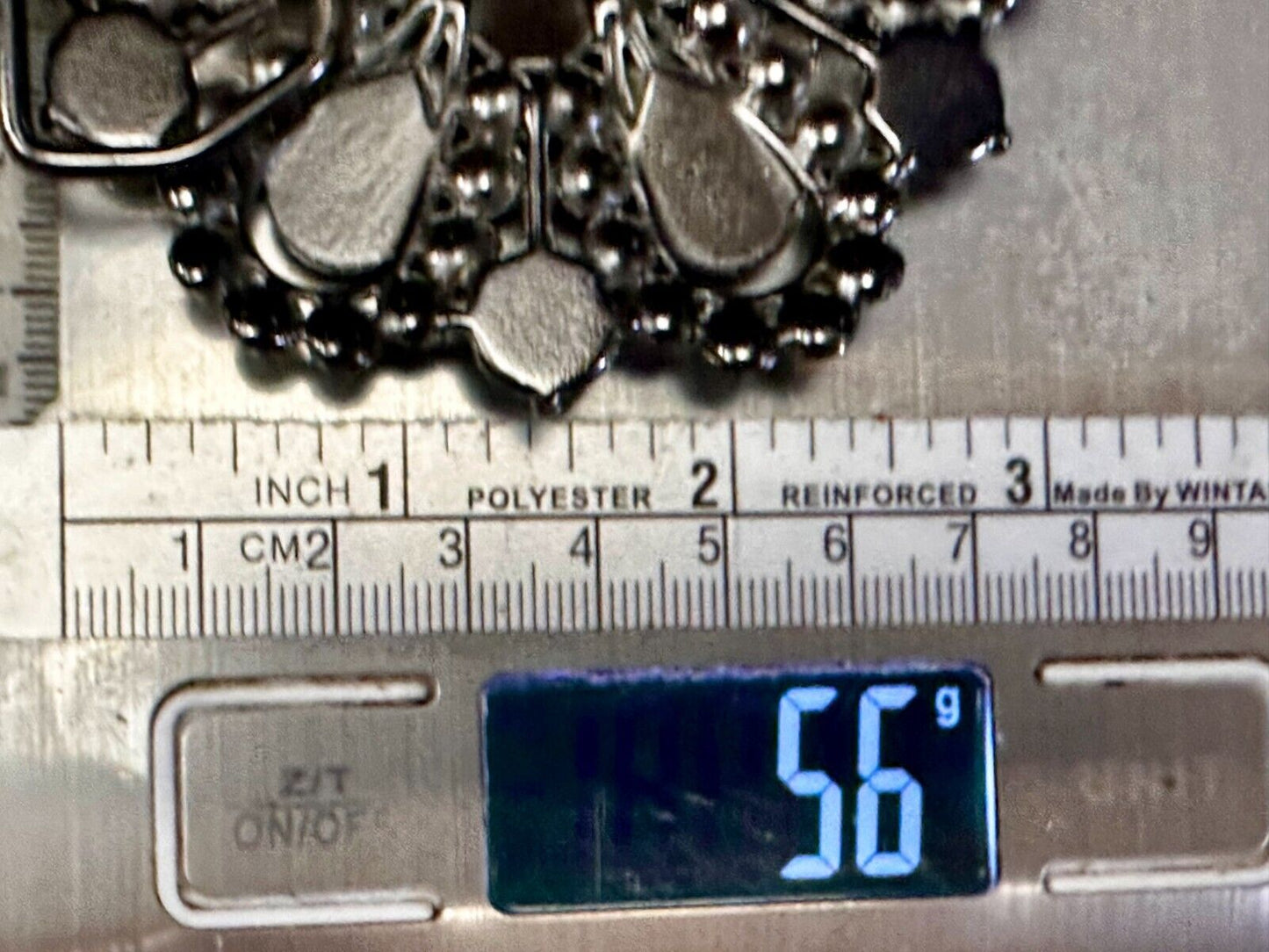 Victorian Style Clear Rhinestone Flower Burst Vintage Silver Tone Belt Buckle